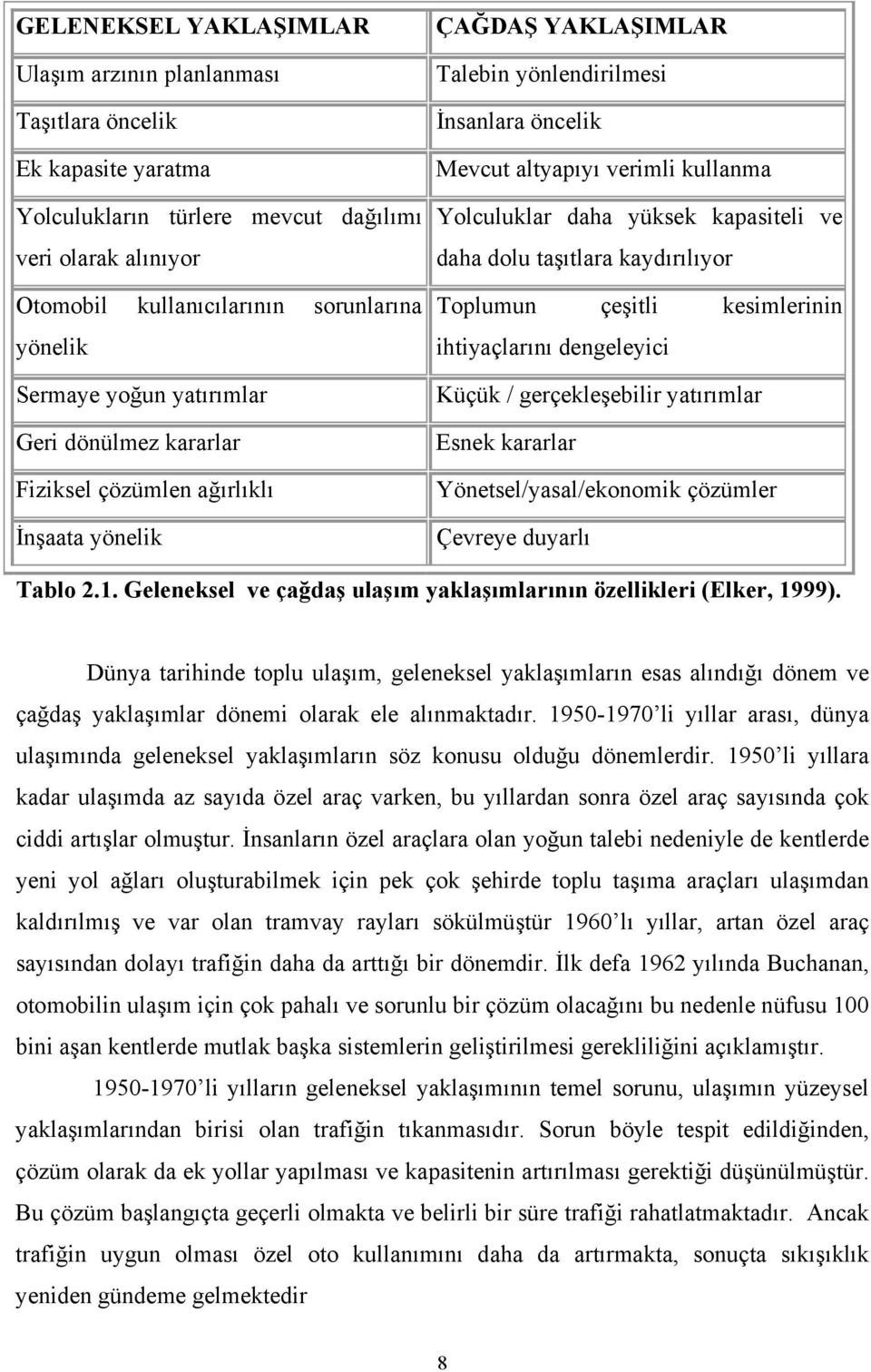 daha yüksek kapasiteli ve daha dolu taşıtlara kaydırılıyor Toplumun çeşitli kesimlerinin ihtiyaçlarını dengeleyici Küçük / gerçekleşebilir yatırımlar Esnek kararlar Yönetsel/yasal/ekonomik çözümler