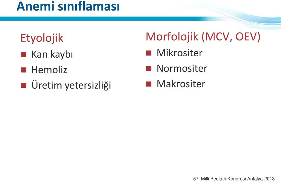 yetersizliği Morfolojik (MCV,