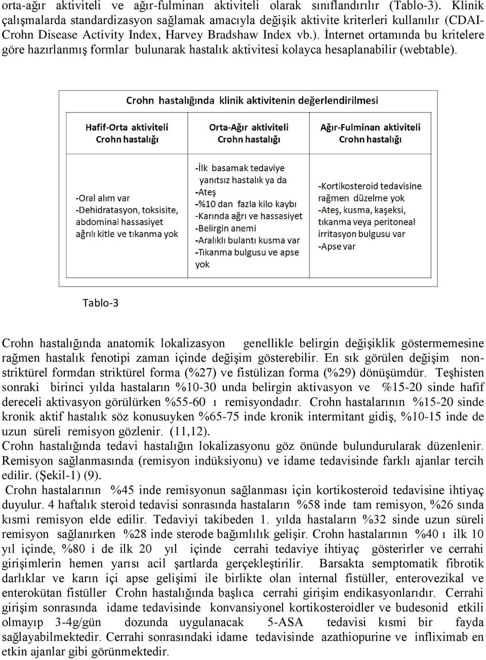 İnternet ortamında bu kritelere göre hazırlanmış formlar bulunarak hastalık aktivitesi kolayca hesaplanabilir (webtable).