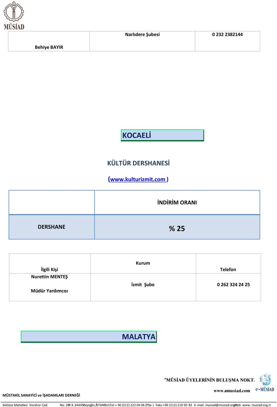 com ) DERSHANE % 25 Nurettin MENTEŞ Müdür