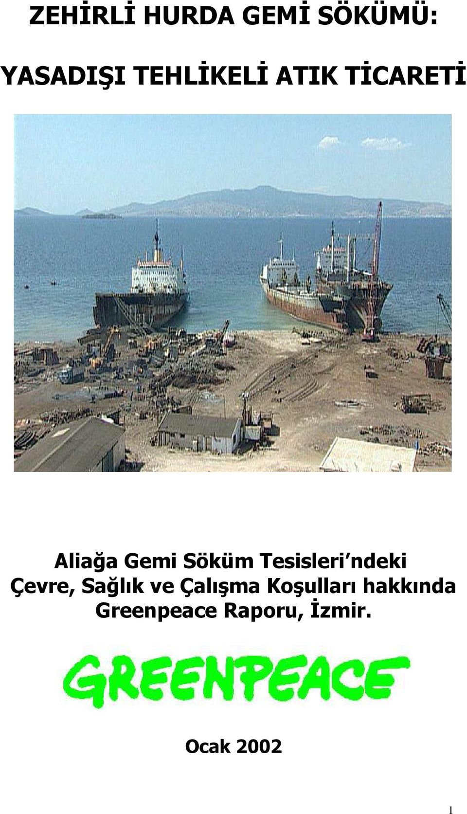 ndeki Çevre, Sağlık ve Çalışma Koşulları