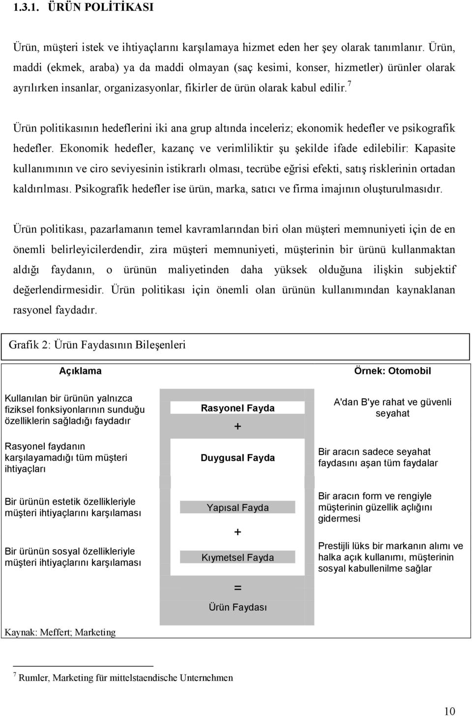 7 Ürün politikasının hedeflerini iki ana grup altında inceleriz; ekonomik hedefler ve psikografik hedefler.