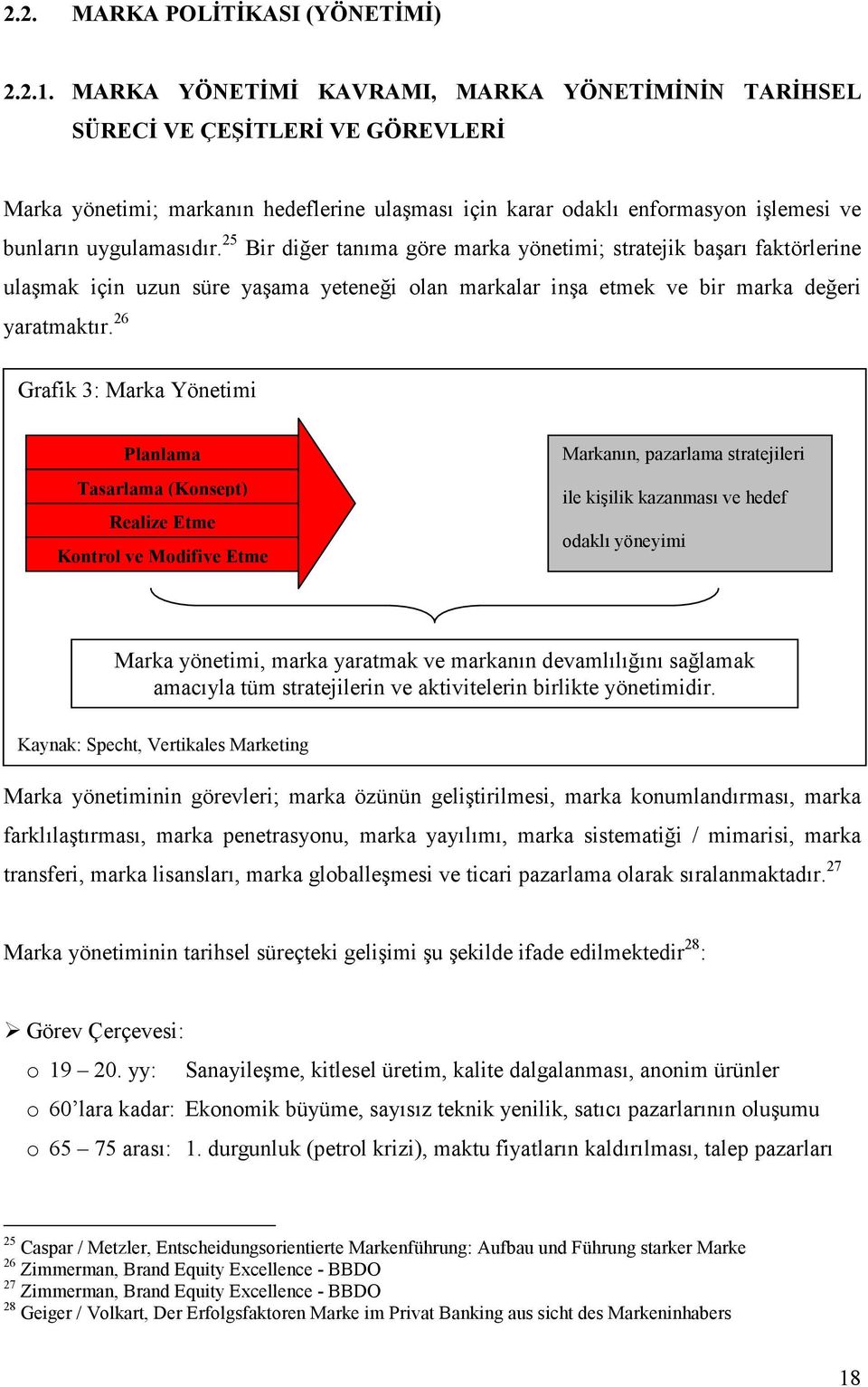 25 Bir diğer tanıma göre marka yönetimi; stratejik başarı faktörlerine ulaşmak için uzun süre yaşama yeteneği olan markalar inşa etmek ve bir marka değeri yaratmaktır.