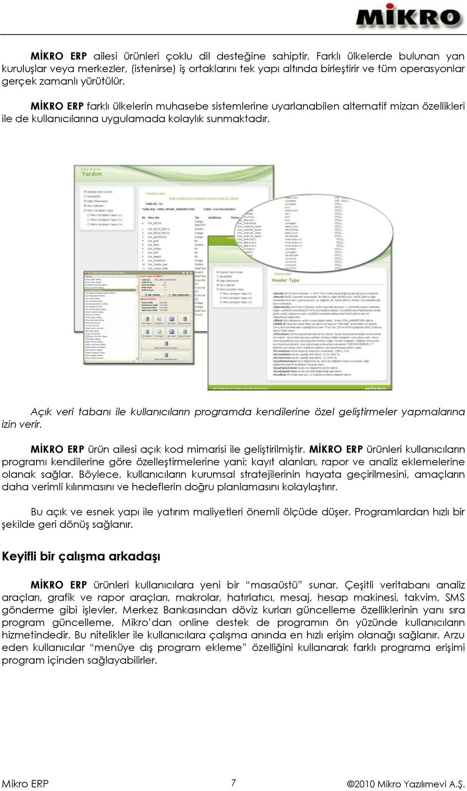 MİKRO ERP farklı ülkelerin muhasebe sistemlerine uyarlanabilen alternatif mizan özellikleri ile de kullanıcılarına uygulamada kolaylık sunmaktadır.