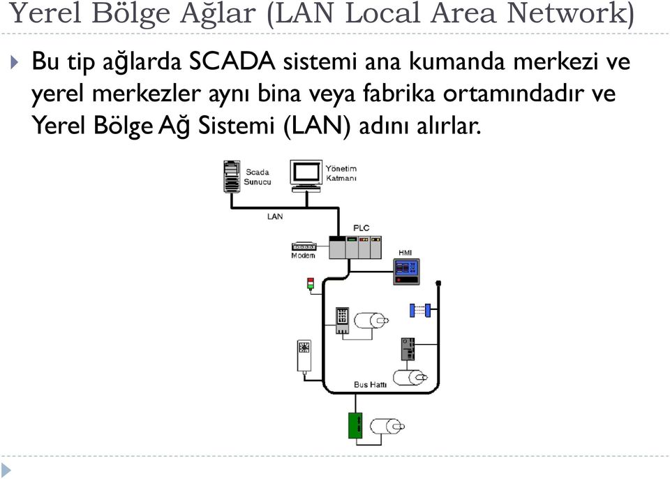 yerel merkezler aynı bina veya fabrika