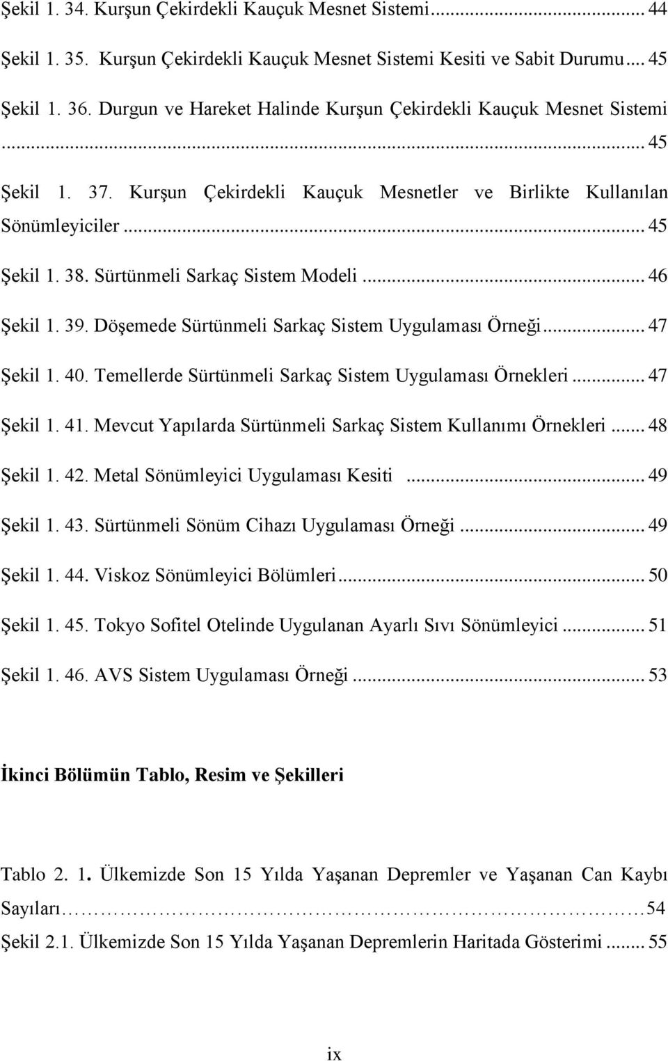 Sürtünmeli Sarkaç Sistem Modeli... 46 Şekil 1. 39. Döşemede Sürtünmeli Sarkaç Sistem Uygulaması Örneği... 47 Şekil 1. 40. Temellerde Sürtünmeli Sarkaç Sistem Uygulaması Örnekleri... 47 Şekil 1. 41.