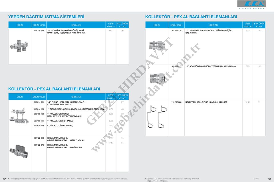 BAĞLANTI 1 X 1/2 REDÜKSİYONLU 1 KOLLEKTÖR KÖR TAPASI KUYRUKLU DİRSEK PİRİNÇ BOŞALTMA MUSLUĞU 0-RİNG SALMASTRALI - KIRMIZI VOLAN BOŞALTMA MUSLUĞU 0-RİNG SALMASTRALI - MAVİ VOLAN 39,30 3 3,30