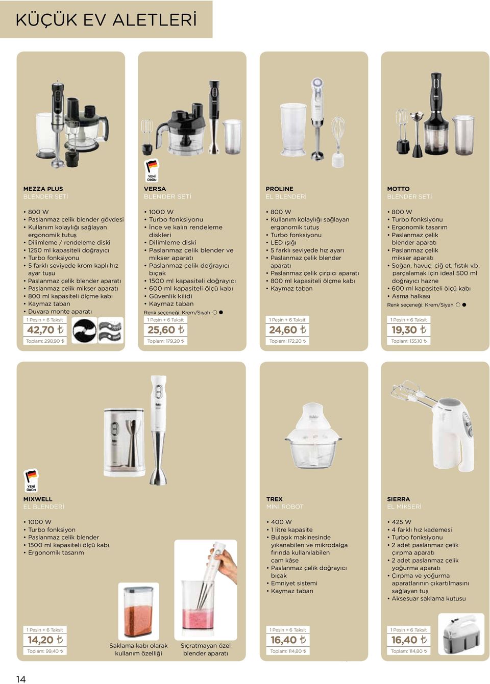 Kaymaz taban Duvara monte aparatı 42,70 t 1000 W Turbo fonksiyonu İnce ve kalın rendeleme diskleri Dilimleme diski Paslanmaz çelik blender ve mikser aparatı Paslanmaz çelik doğrayıcı bıçak 1500 ml