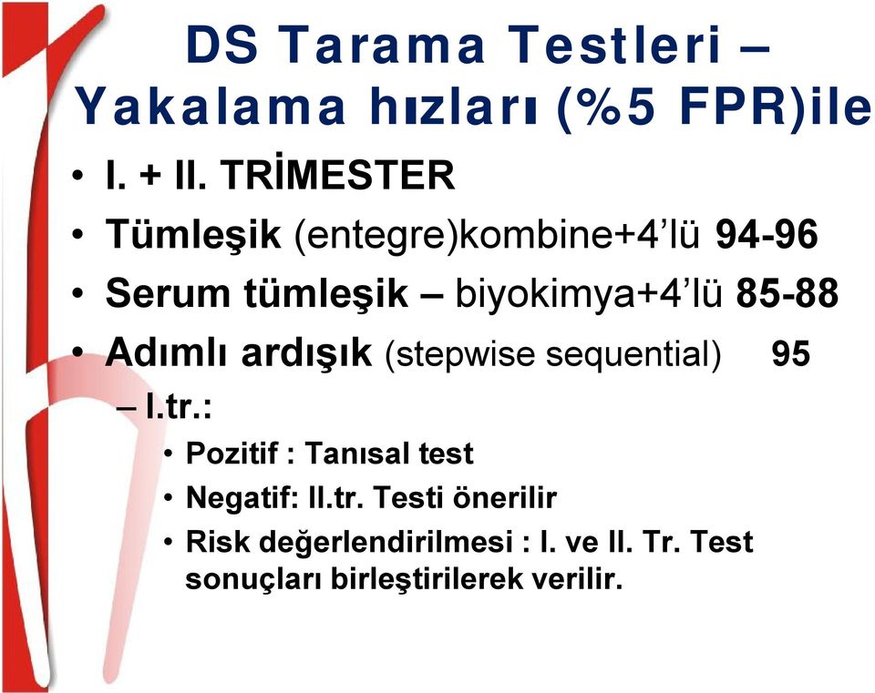 85-88 Adımlı ardışık (stepwise sequential) 95 I.tr.