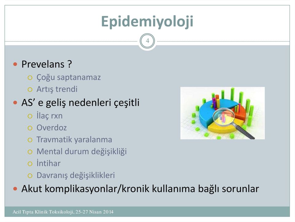 İlaç rxn Overdoz Travmatik yaralanma Mental durum