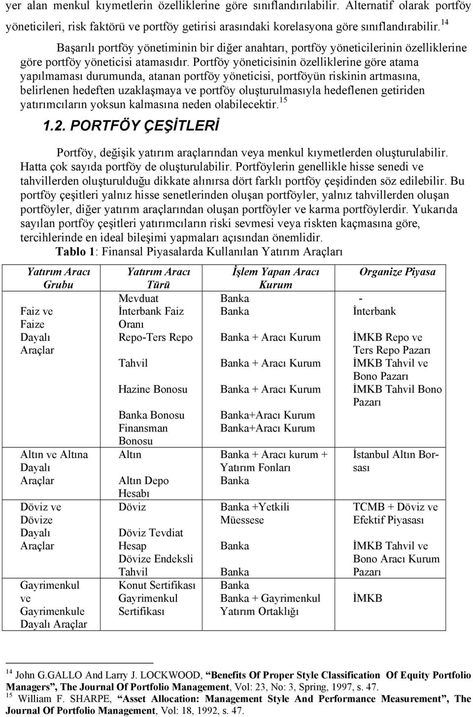 Portföy yöneticisinin özelliklerine göre atama yapılmaması durumunda, atanan portföy yöneticisi, portföyün riskinin artmasına, belirlenen hedeften uzaklaşmaya ve portföy oluşturulmasıyla hedeflenen