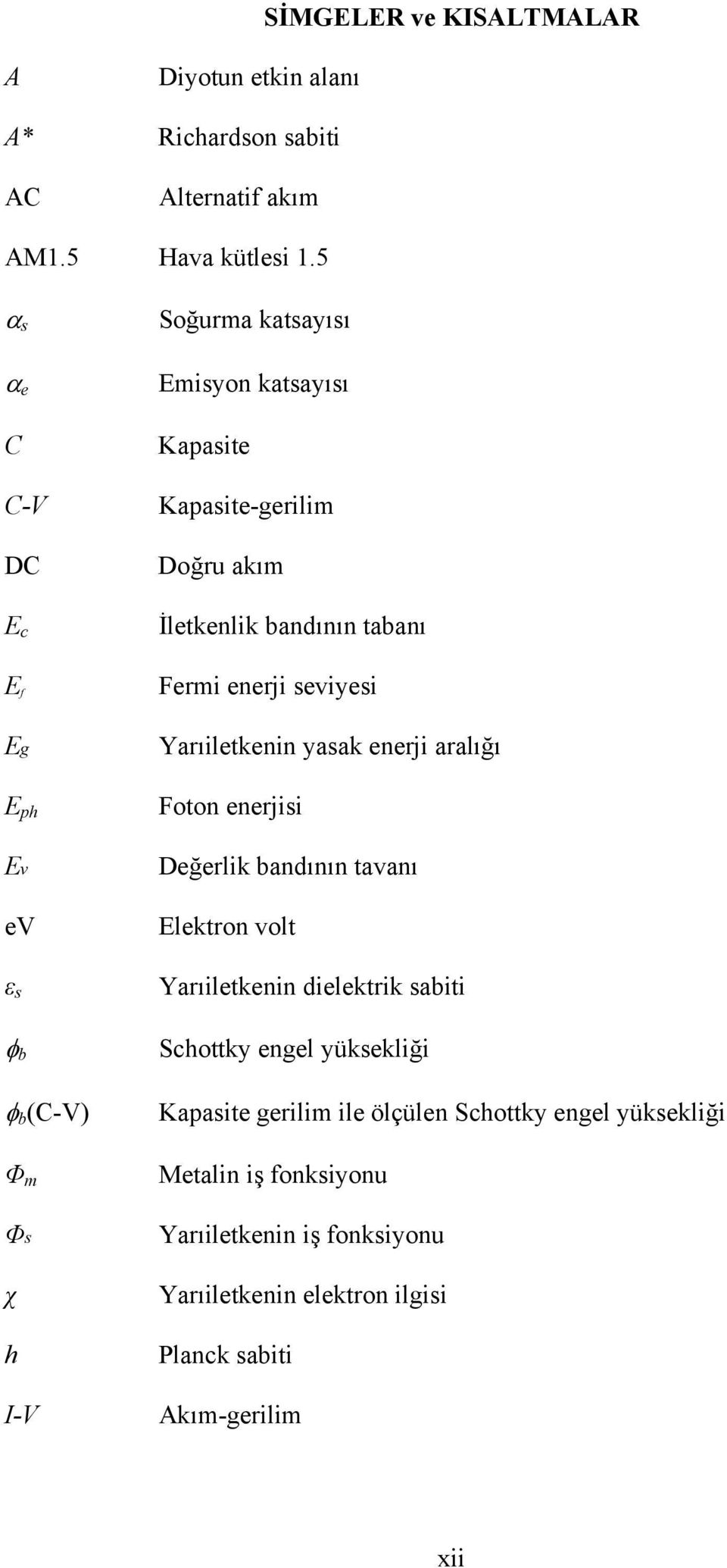 İletkenlik bandının tabanı Fermi enerji seviyesi Yarıiletkenin yasak enerji aralığı Foton enerjisi Değerlik bandının tavanı Elektron volt Yarıiletkenin