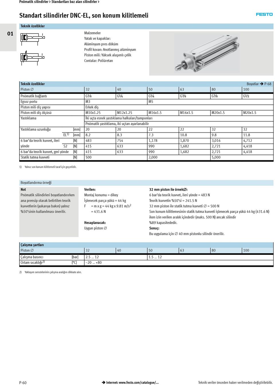 25 M16x1.5 M16x1.5 M20x1.5 M20x1.5 Yastıklama İki uçta esnek yastıklama halkaları/tamponları Pnömatik yastıklama, iki uçtan ayarlanabilir Yastıklama uzunluğu ğ [mm] 20 20 22 22 32 32 EL 1) [mm] 8.2 8.