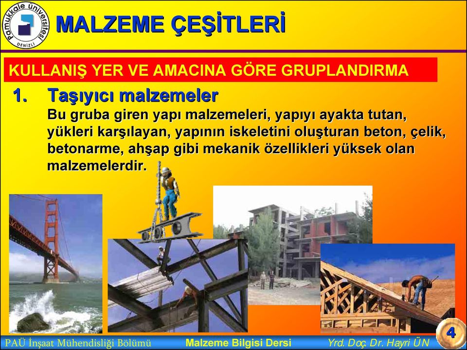 karşı şılayan, yapının n iskeletini oluşturan beton, çelik, betonarme, ahşap ap gibi