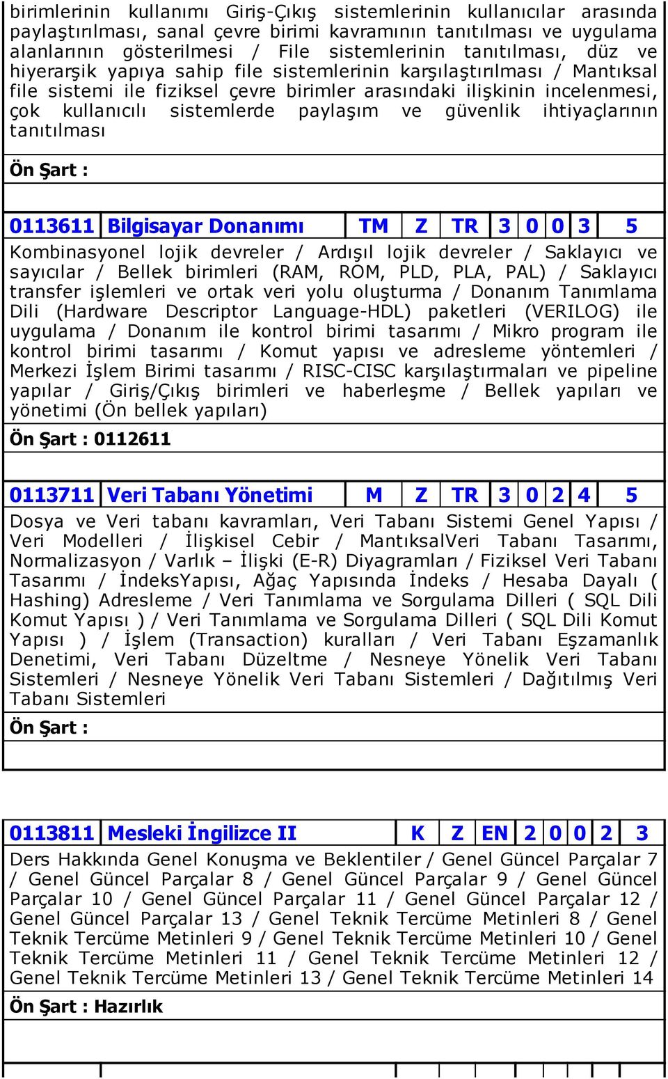 paylaşım ve güvenlik ihtiyaçlarının tanıtılması 0113611 Bilgisayar Donanımı TM Z TR 3 0 0 3 5 Kombinasyonel lojik devreler / Ardışıl lojik devreler / Saklayıcı ve sayıcılar / Bellek birimleri (RAM,