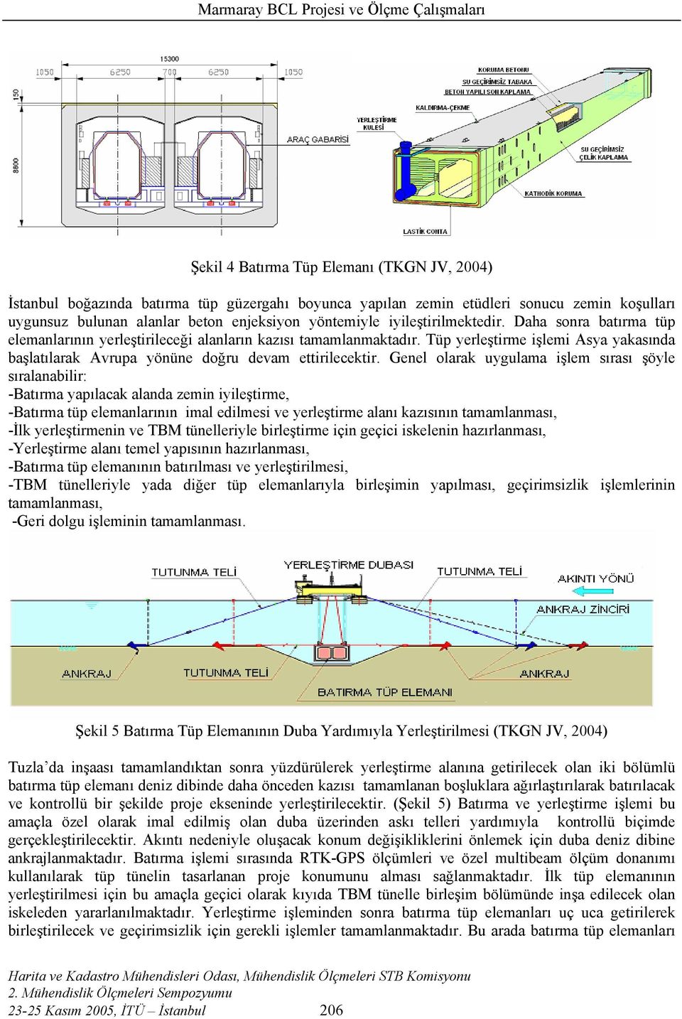 Tüp yerleştirme işlemi Asya yakasında başlatılarak Avrupa yönüne doğru devam ettirilecektir.