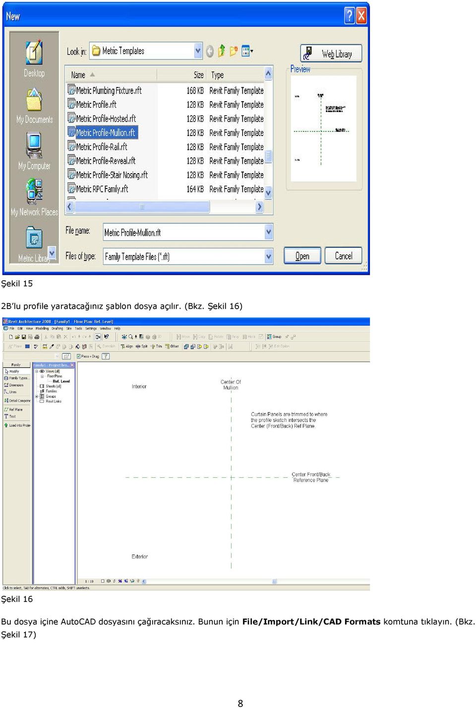 Şekil 16) Şekil 16 Bu dosya içine AutoCAD dosyasını