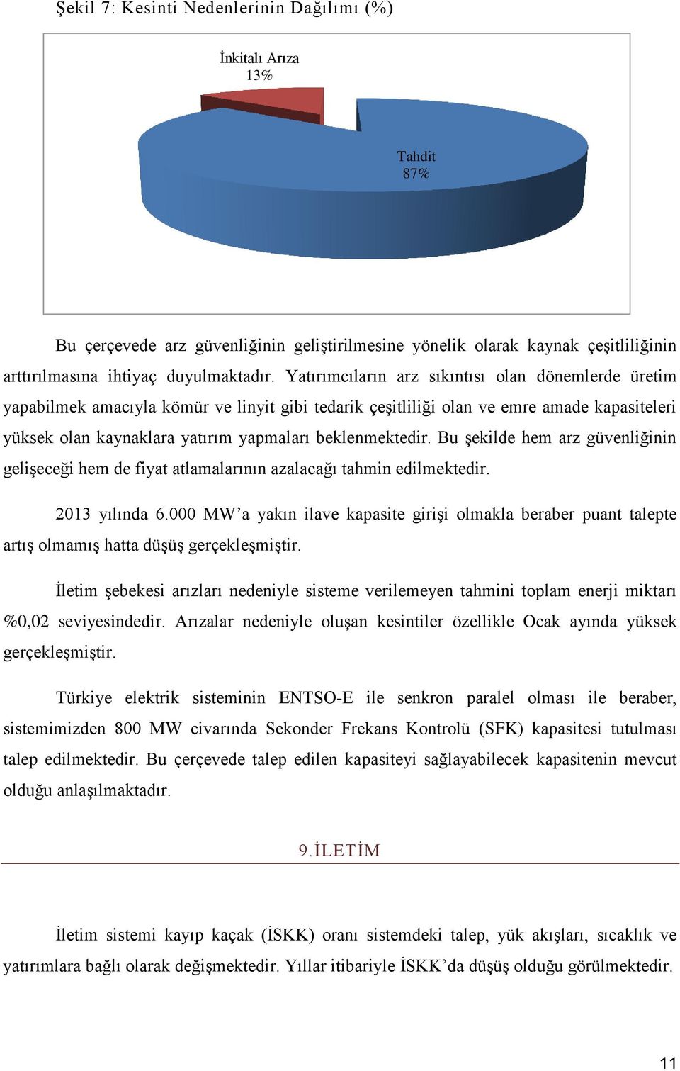 beklenmektedir. Bu şekilde hem arz güvenliğinin gelişeceği hem de fiyat atlamalarının azalacağı tahmin edilmektedir. 2013 yılında 6.