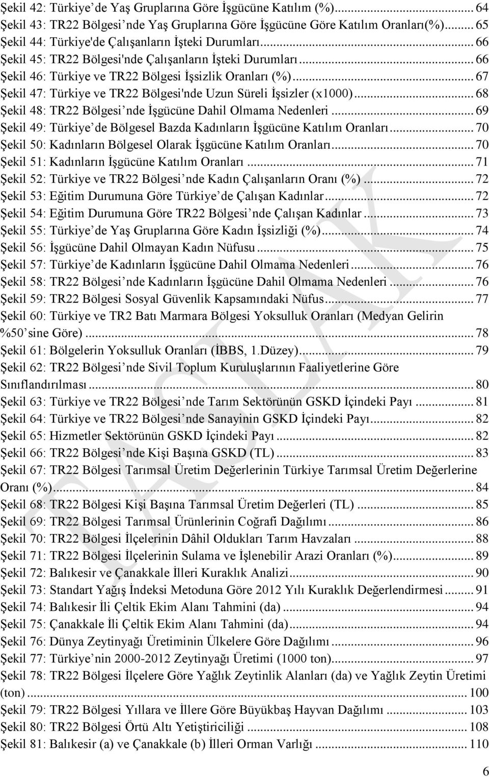 .. 67 Şekil 47: Türkiye ve TR22 Bölgesi'nde Uzun Süreli İşsizler (x1000)... 68 Şekil 48: TR22 Bölgesi nde İşgücüne Dahil Olmama Nedenleri.