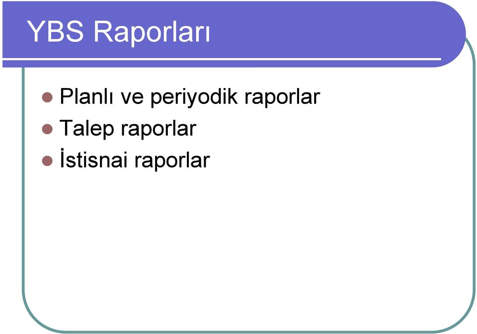 periyodik raporlar