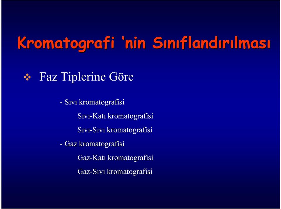 kromatografisi Sıvı-Sıvı kromatografisi - Gaz