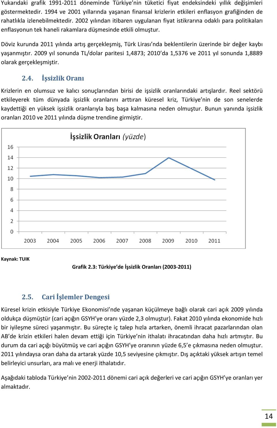 2002 yılından itibaren uygulanan fiyat istikrarına odaklı para politikaları enflasyonun tek haneli rakamlara düşmesinde etkili olmuştur.