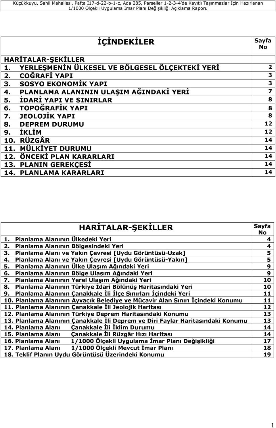 PLANLAMA KARARLARI 14 HARİTALAR-ŞEKİLLER Sayfa No 1. Planlama Alanının Ülkedeki Yeri 4 2. Planlama Alanının Bölgesindeki Yeri 4 3. Planlama Alanı ve Yakın Çevresi [Uydu Görüntüsü-Uzak] 5 4.