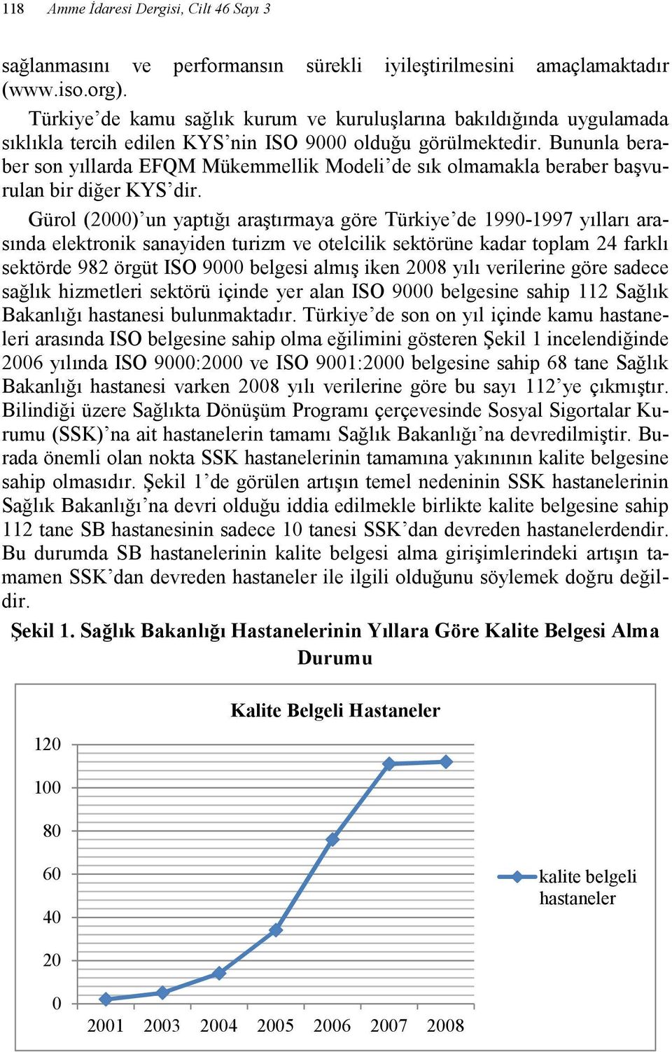 Bununla beraber son yıllarda EFQM Mükemmellik Modeli de sık olmamakla beraber başvurulan bir diğer KYS dir.