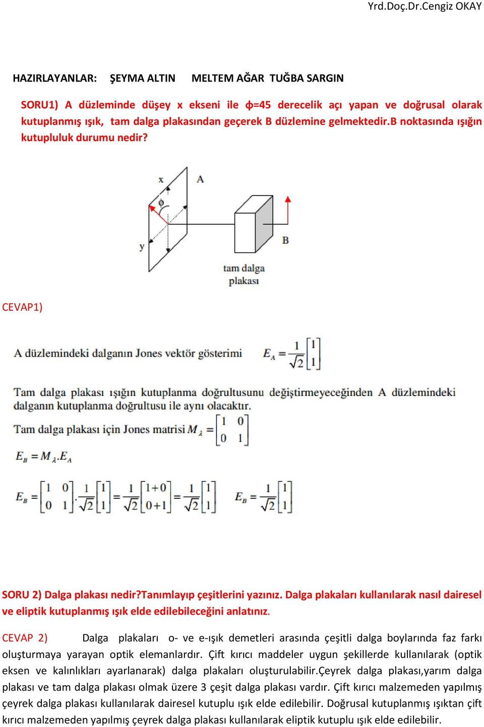 Dalga plakaları kullanılarak nasıl dairesel ve eliptik kutuplanmış ışık elde edilebileceğini anlatınız.