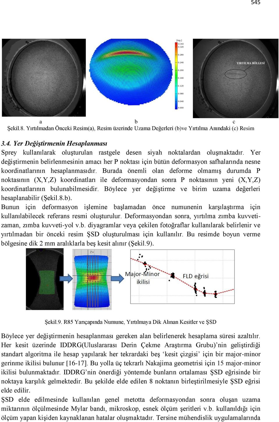 Burada önemli olan deforme olmamış durumda P noktasının (X,Y,Z) koordinatları ile deformasyondan sonra P noktasının yeni (X,Y,Z) koordinatlarının bulunabilmesidir.