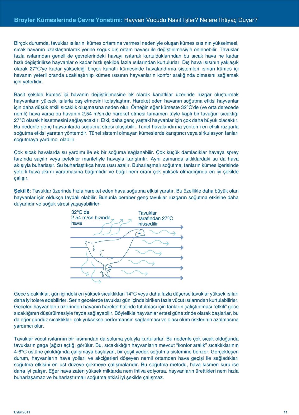 Tavuklar fazla ısılarından genellikle çevrelerindeki havayı ısıtarak kurtulduklarından bu sıcak hava ne kadar hızlı değiştirilirse hayvanlar o kadar hızlı şekilde fazla ısılarından kurtulurlar.