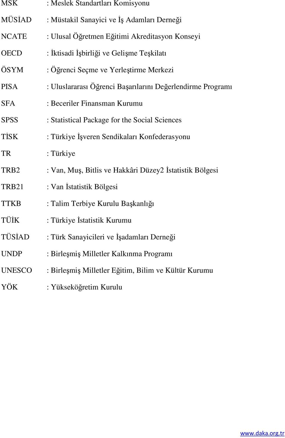 Statistical Package for the Social Sciences : Türkiye İşveren Sendikaları Konfederasyonu : Türkiye : Van, Muş, Bitlis ve Hakkâri Düzey2 İstatistik Bölgesi : Van İstatistik Bölgesi : Talim Terbiye