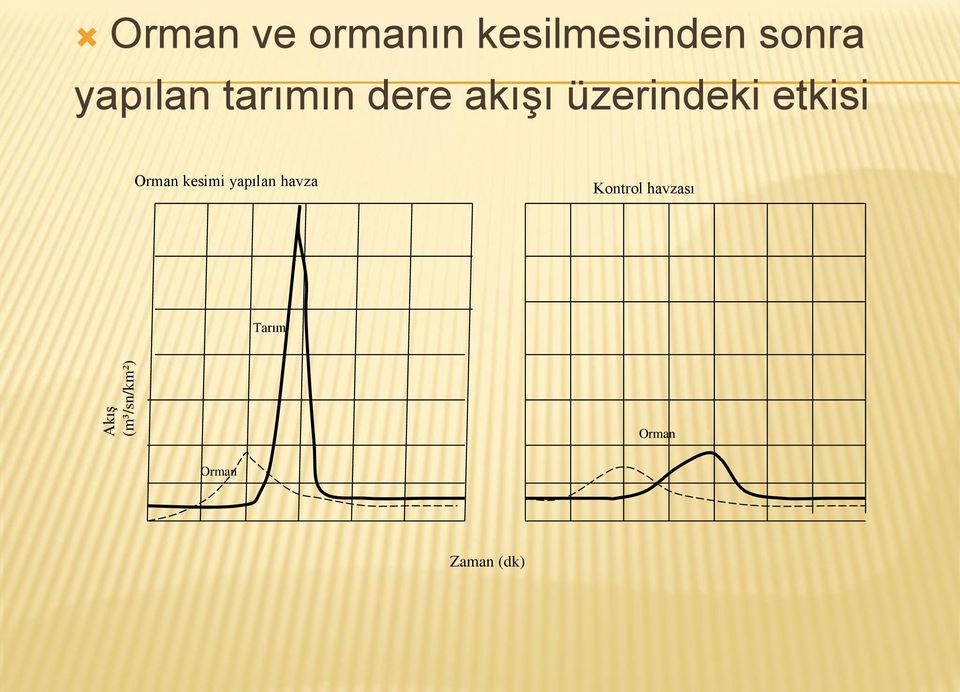 akışı üzerindeki etkisi Orman kesimi