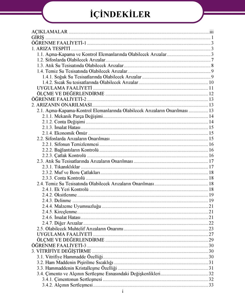 ..11 ÖLÇME VE DEĞERLENDİRME...12 ÖĞRENME FAALİYETİ-2...13 2. ARIZANIN ONARILMASI...13 2.1. Açma-Kapama-Kontrol Elemanlarında Olabilecek Arızaların Onarılması...13 2.1.1. Mekanik Parça Değişimi...14 2.