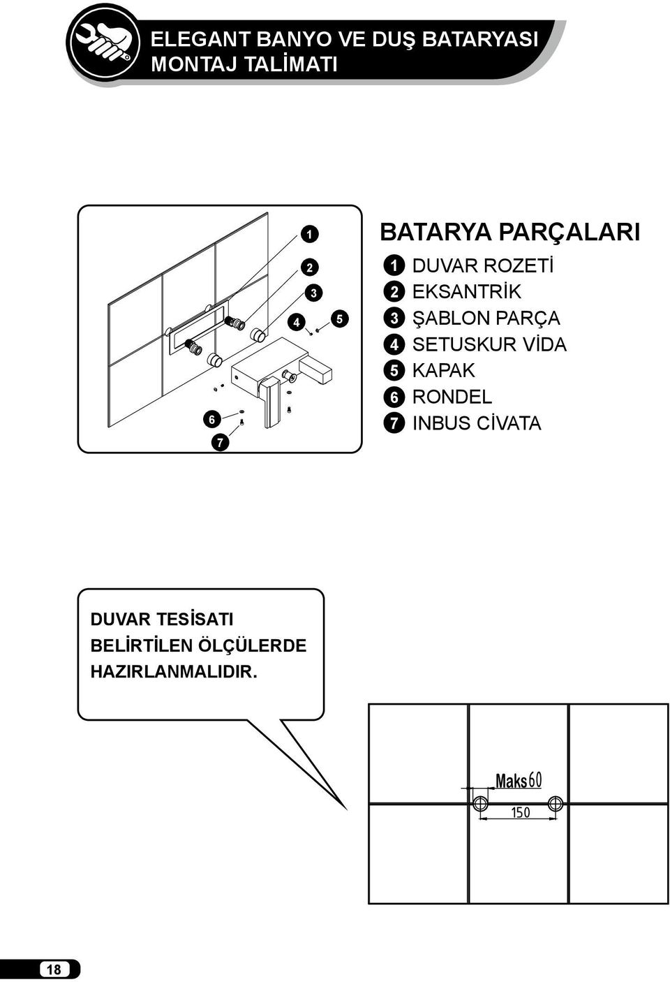 EKSANTRİK ŞABLON PARÇA SETUSKUR VİDA KAPAK RONDEL INBUS