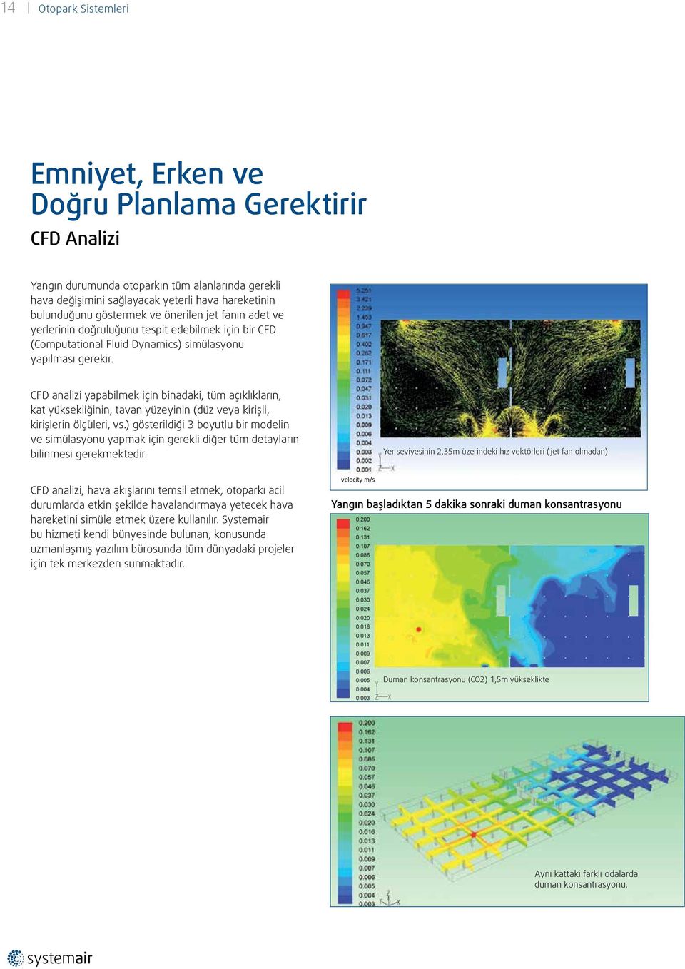 CFD analizi yapabilmek için binadaki, tüm açıklıkların, kat yüksekliğinin, tavan yüzeyinin (düz veya kirişli, kirişlerin ölçüleri, vs.