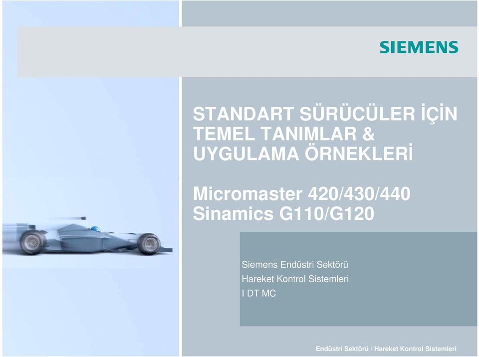 G110/G120 Siemens Endüstri Sektörü Hareket Kontrol