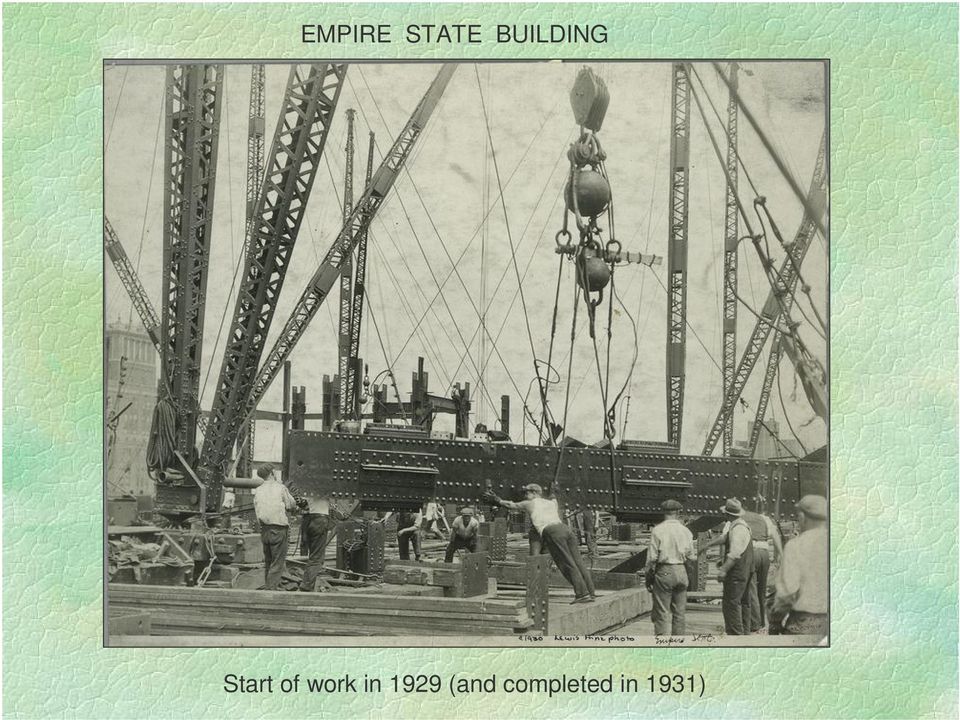 of work in 1929