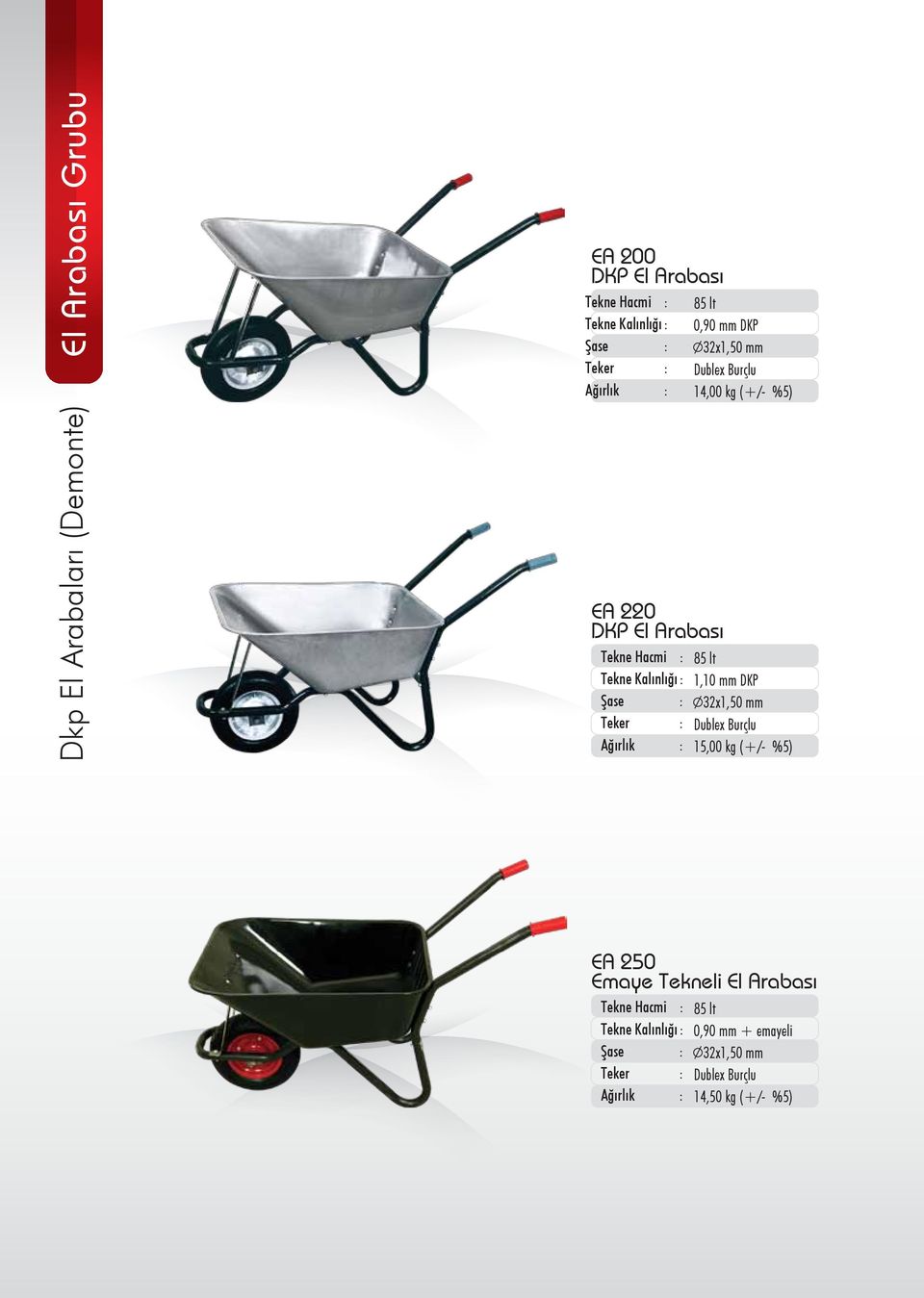 Arabası 1,10 mm DKP Dublex Burçlu 15,00 kg (+/- %5) EA 250 Emaye