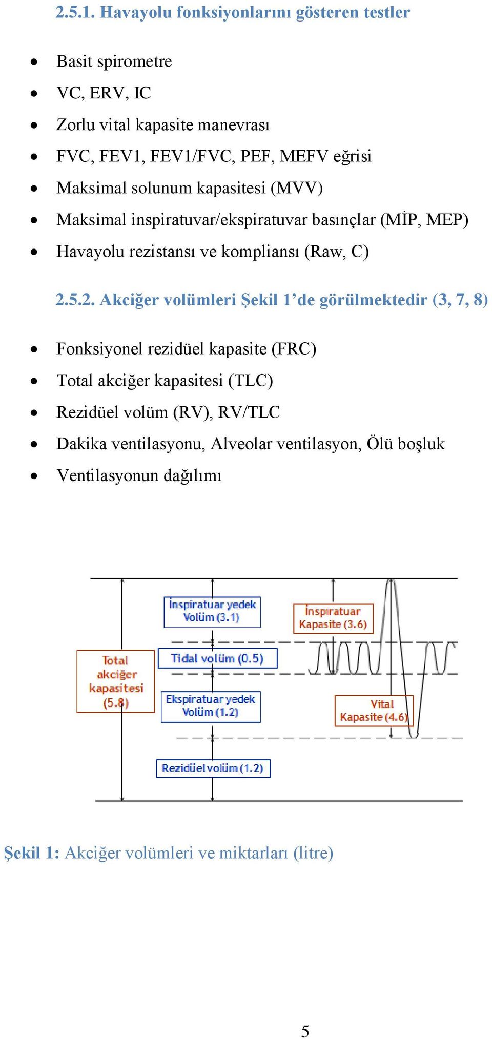 Maksimal solunum kapasitesi (MVV) Maksimal inspiratuvar/ekspiratuvar basınçlar (MİP, MEP) Havayolu rezistansı ve kompliansı (Raw, C) 2.