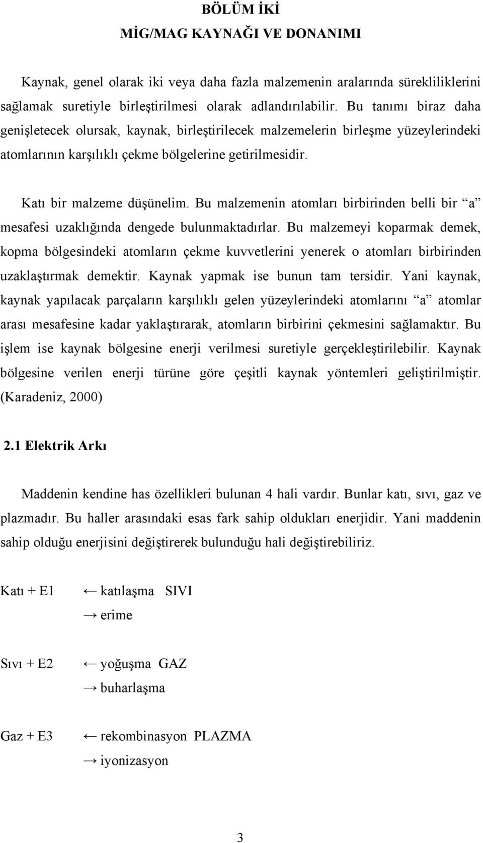 Bu malzemenin atomları birbirinden belli bir a mesafesi uzaklığında dengede bulunmaktadırlar.