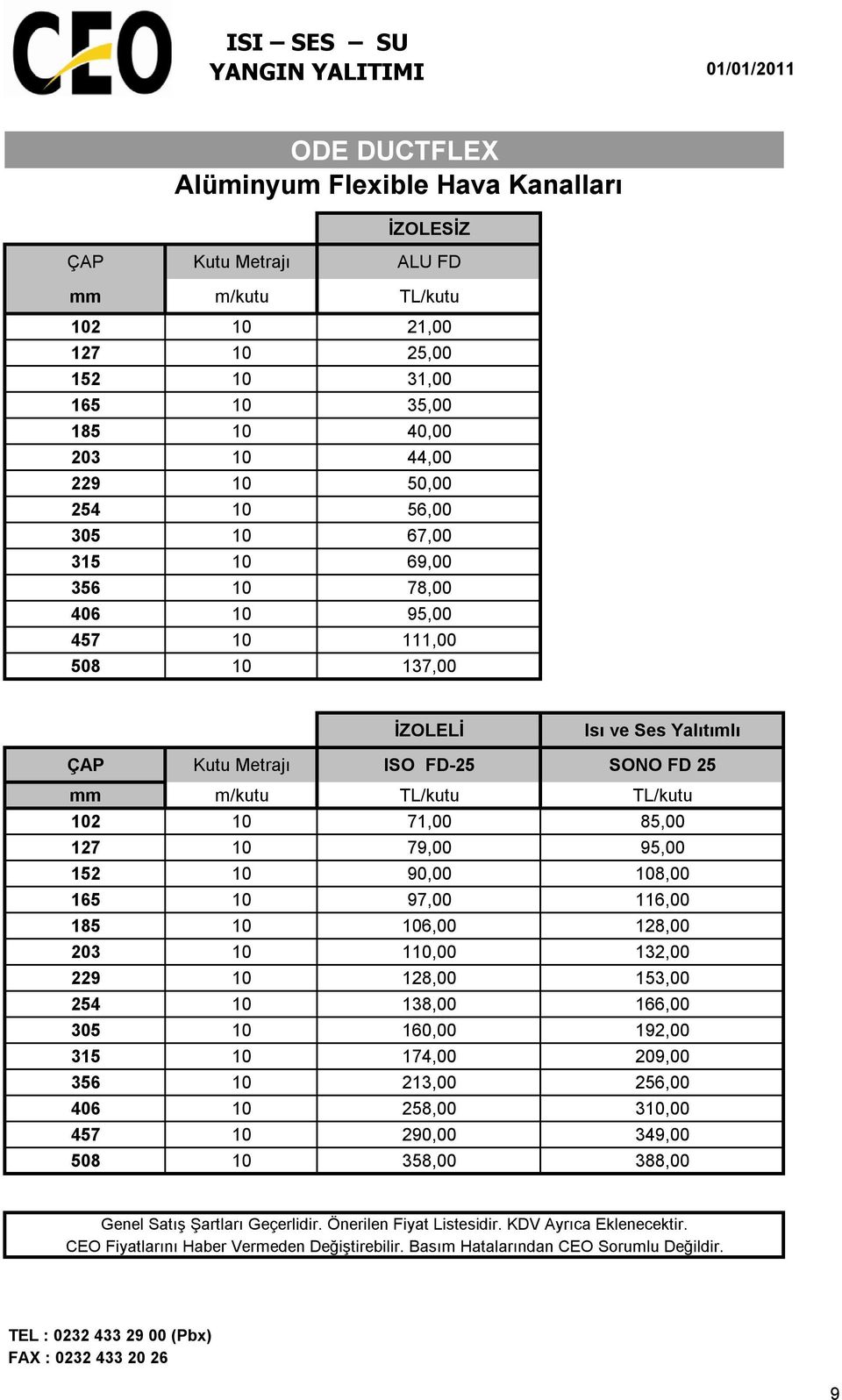 ISO FD-25 SONO FD 25 mm m/kutu TL/kutu TL/kutu 102 10 71,00 85,00 127 10 79,00 95,00 152 10 90,00 108,00 165 10 97,00 116,00 185 10 106,00 128,00 203 10 110,00