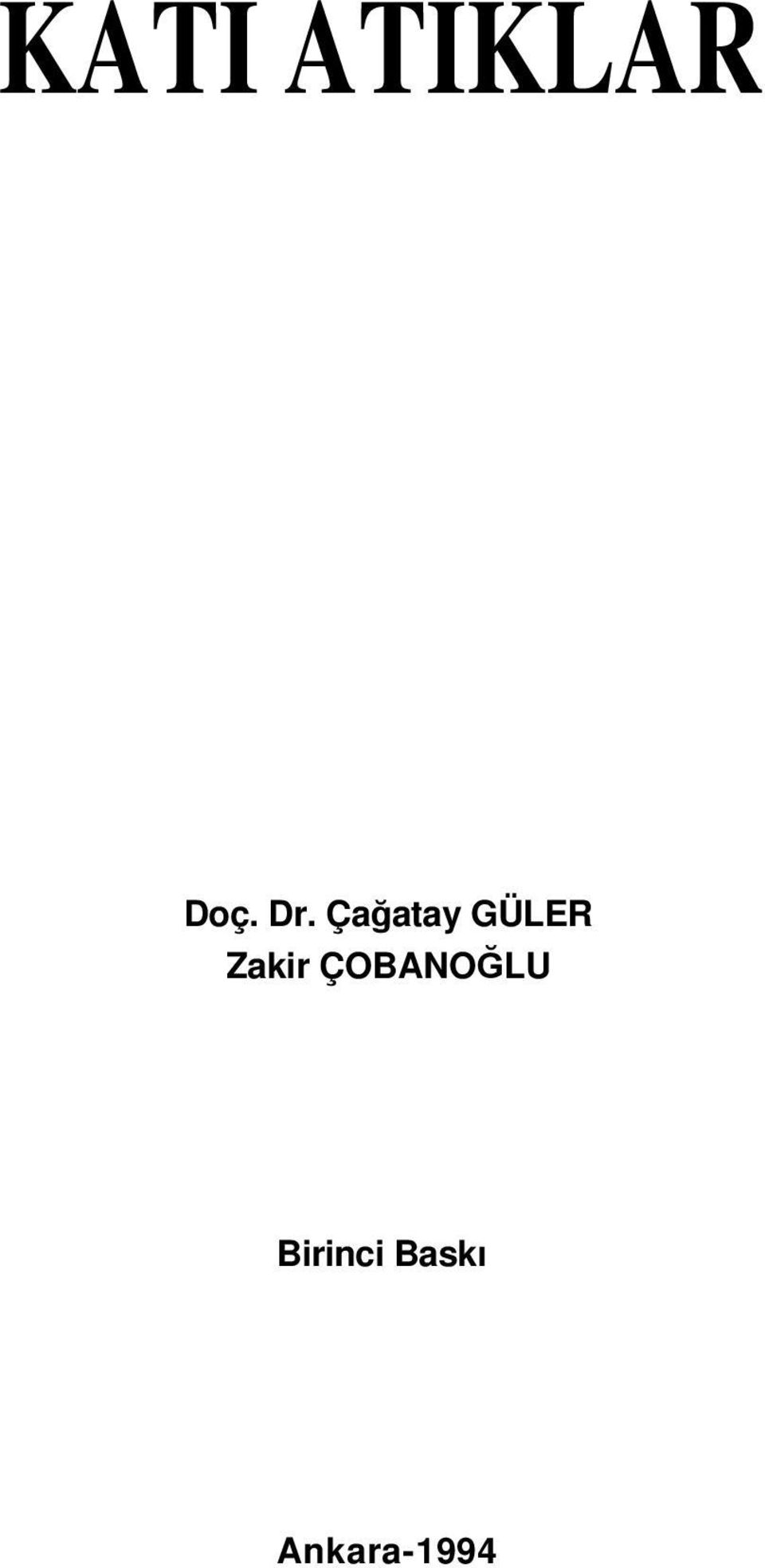 Zakir ÇOBANOĞLU