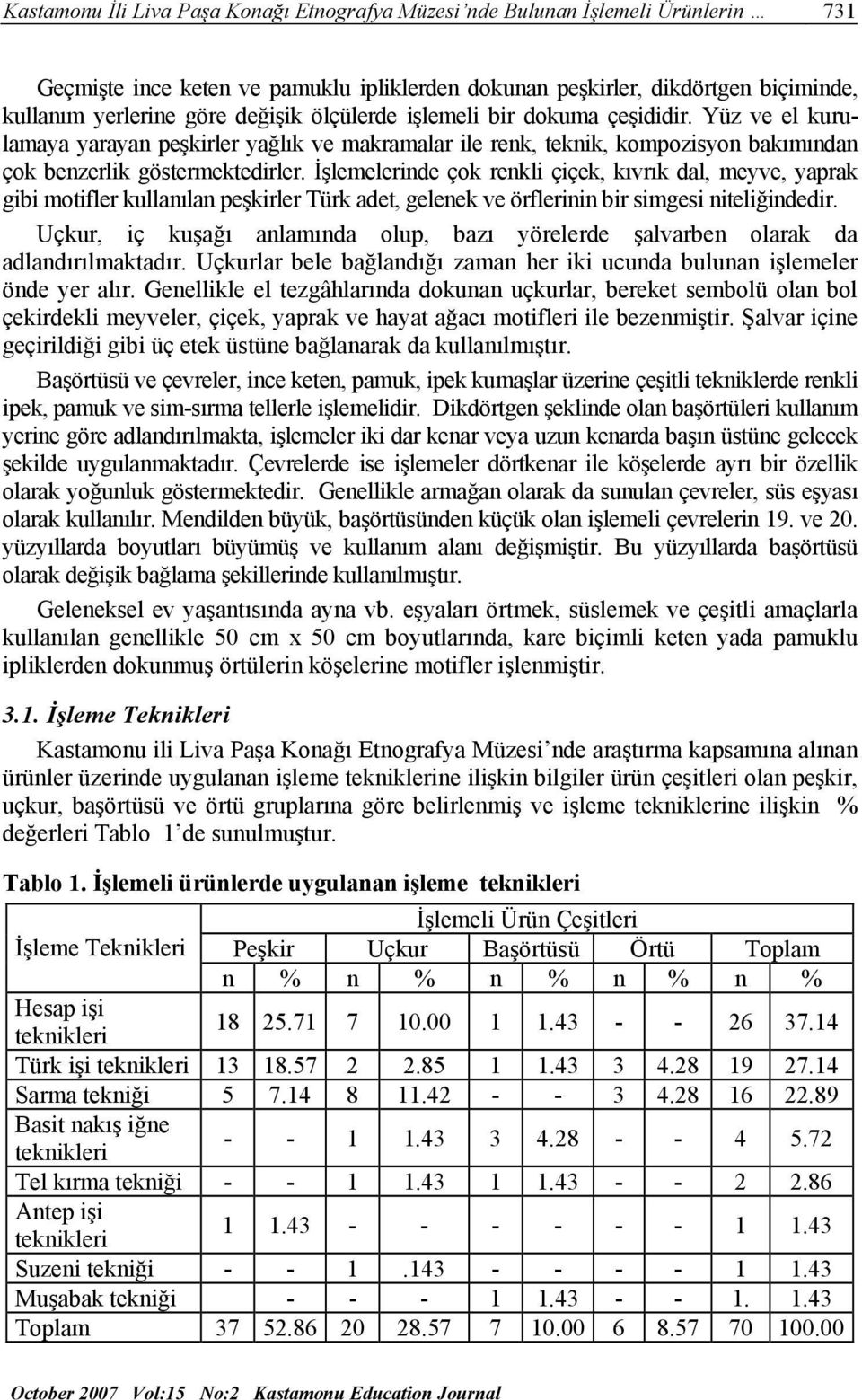 İşlemelerinde çok renkli çiçek, kıvrık dal, meyve, yaprak gibi motifler kullanılan peşkirler Türk adet, gelenek ve örflerinin bir simgesi niteliğindedir.