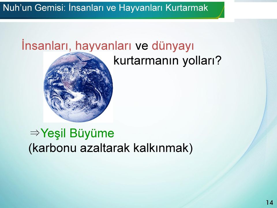 hayvanları ve dünyayı kurtarmanın