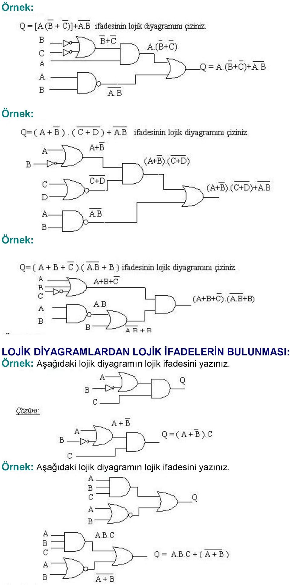 lojik ifadesini yazınız.