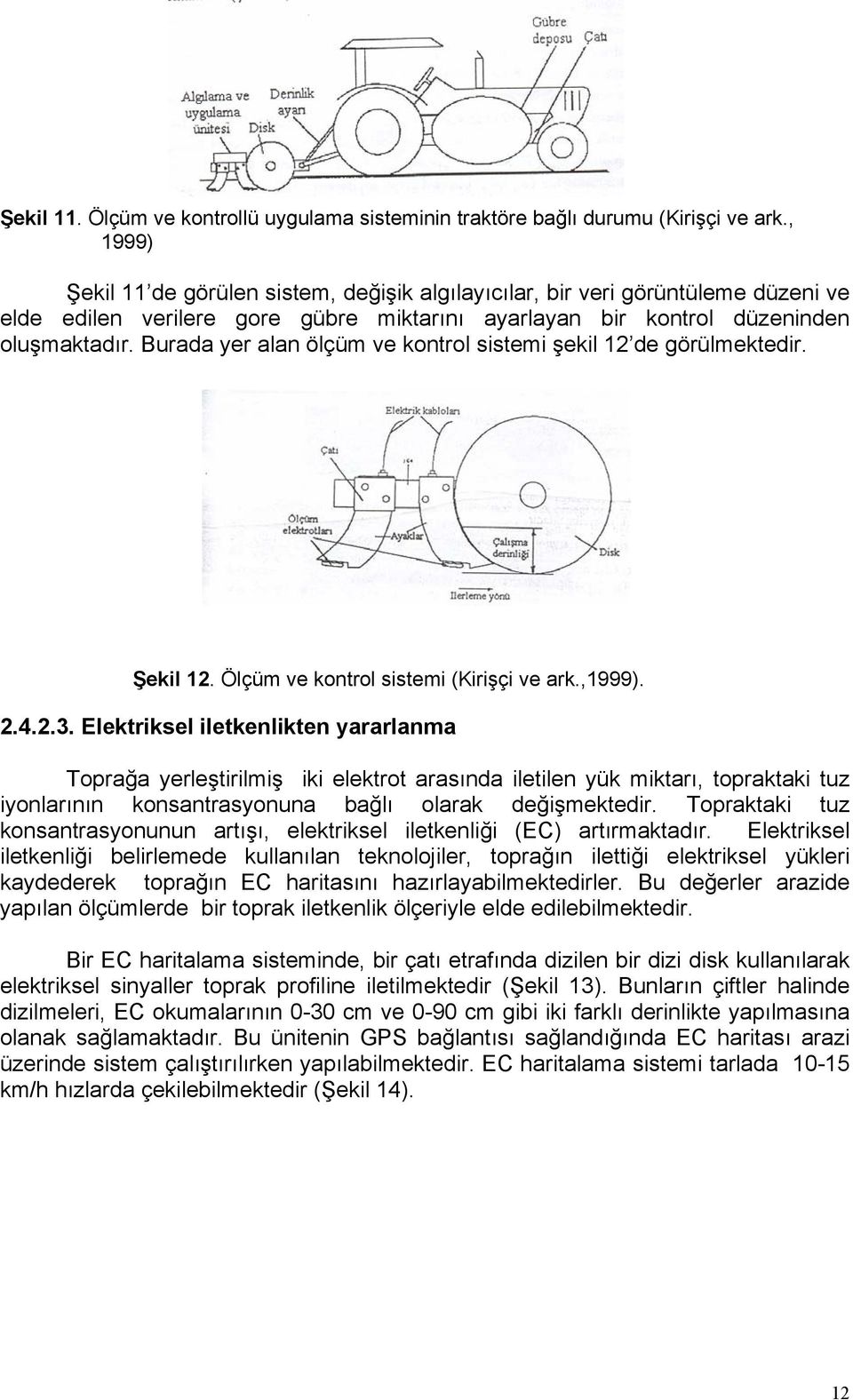 Burada yer alan ölçüm ve kontrol sistemi şekil 12 de görülmektedir. Şekil 12. Ölçüm ve kontrol sistemi (Kirişçi ve ark.,1999). 2.4.2.3.