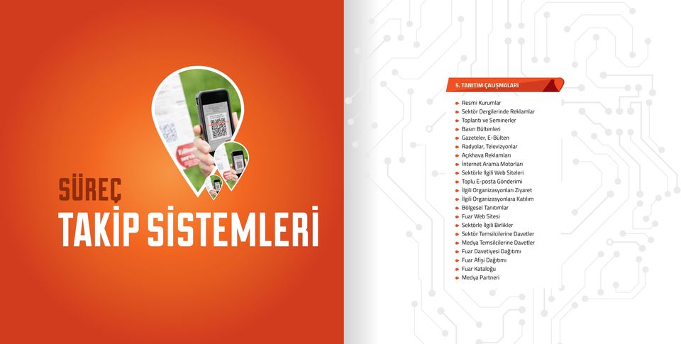 Gönderimi İlgili Organizasyonları Ziyaret İlgili Organizasyonlara Katılım Bölgesel Tanıtımlar Fuar Web Sitesi Sektörle İlgili