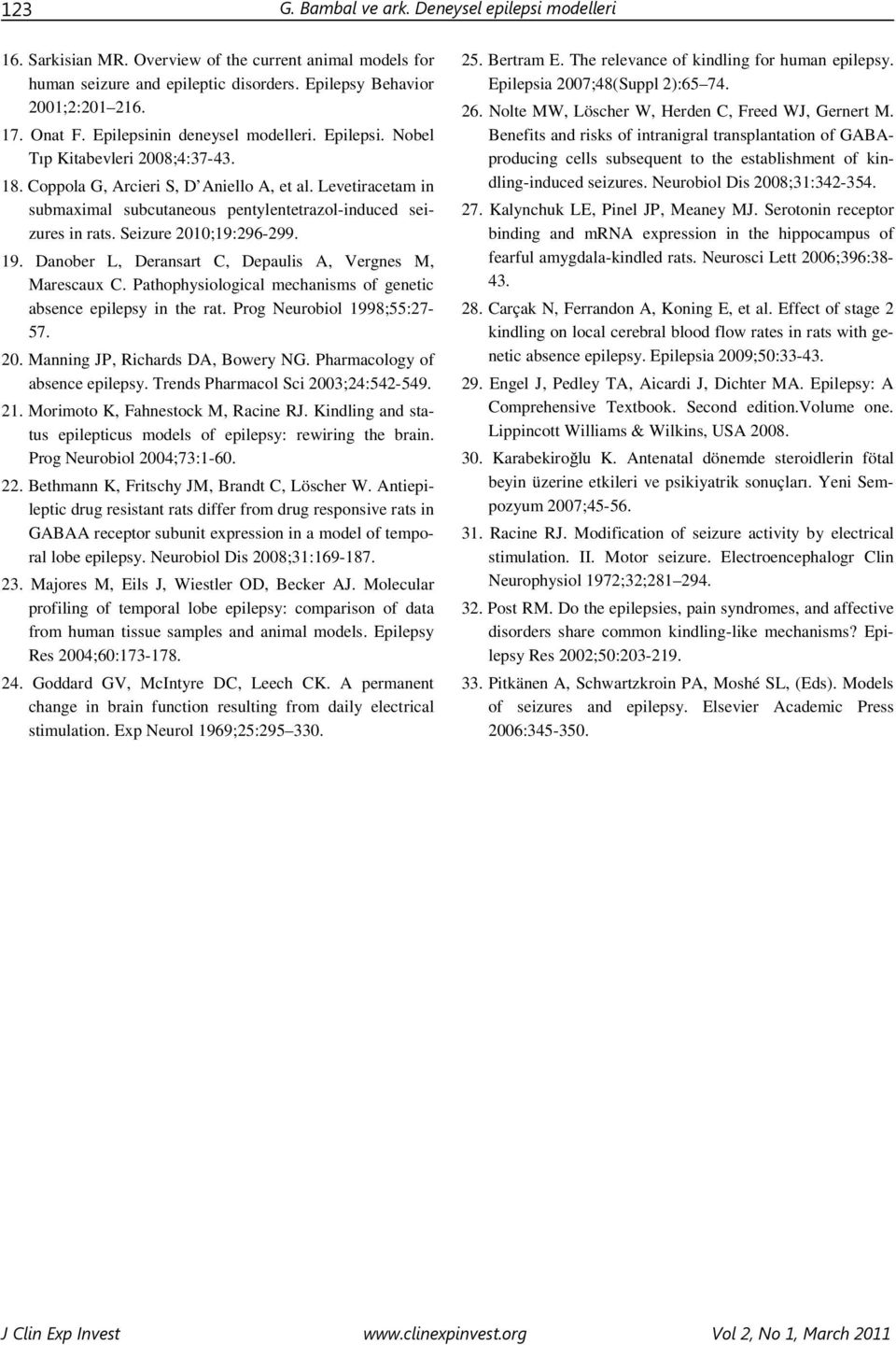 Levetiracetam in submaximal subcutaneous pentylentetrazol-induced seizures in rats. Seizure 2010;19:296-299. 19. Danober L, Deransart C, Depaulis A, Vergnes M, Marescaux C.