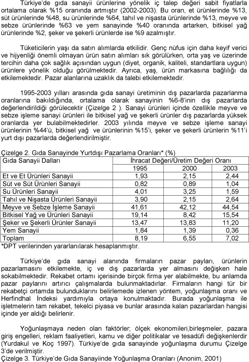 %2, şeker ve şekerli ürünlerde ise %9 azalmıştır. Tüketicilerin yaşı da satın alımlarda etkilidir.